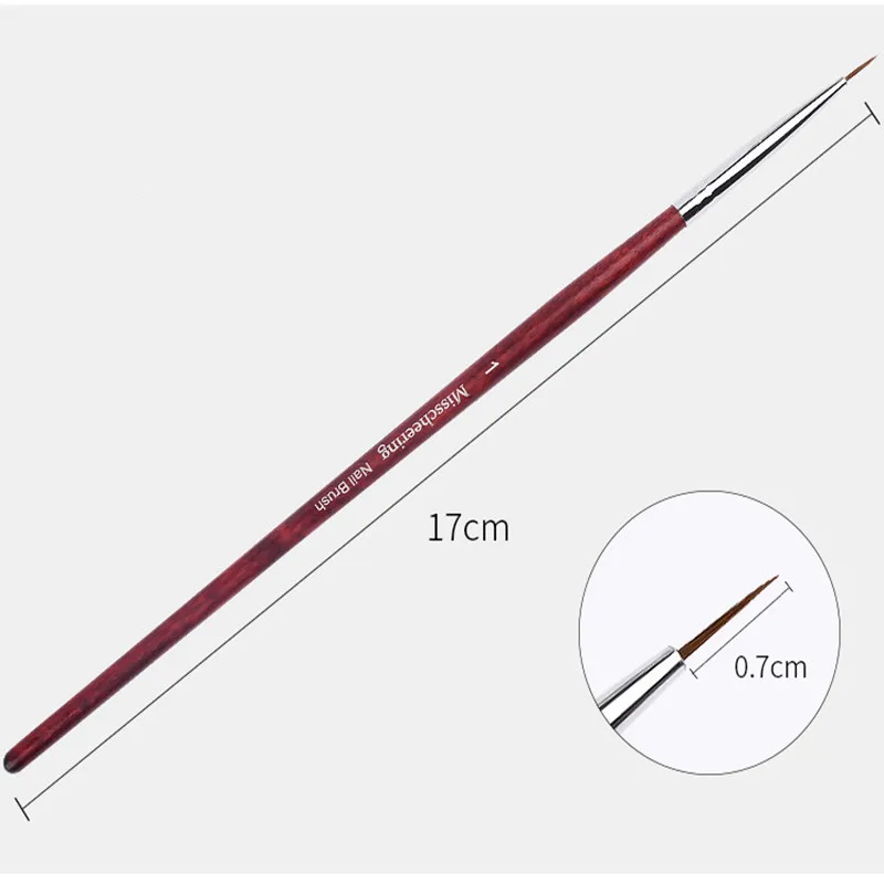 Кисти для дизайна ногтей с деревянной ручкой 3 размера | Красота и здоровье