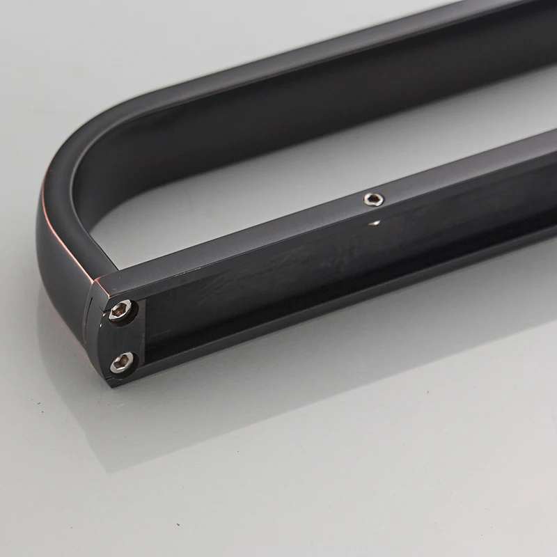 Черная двойная панель для полотенец (60 см) держатель твердая SUS Made черная отделка