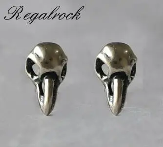 Regalrock Gothic Raven Stud Sparrow Crow Bird Skull Statement Earring NU-GOTH Jewelry Fashion Hot Ear Pendant | Украшения и
