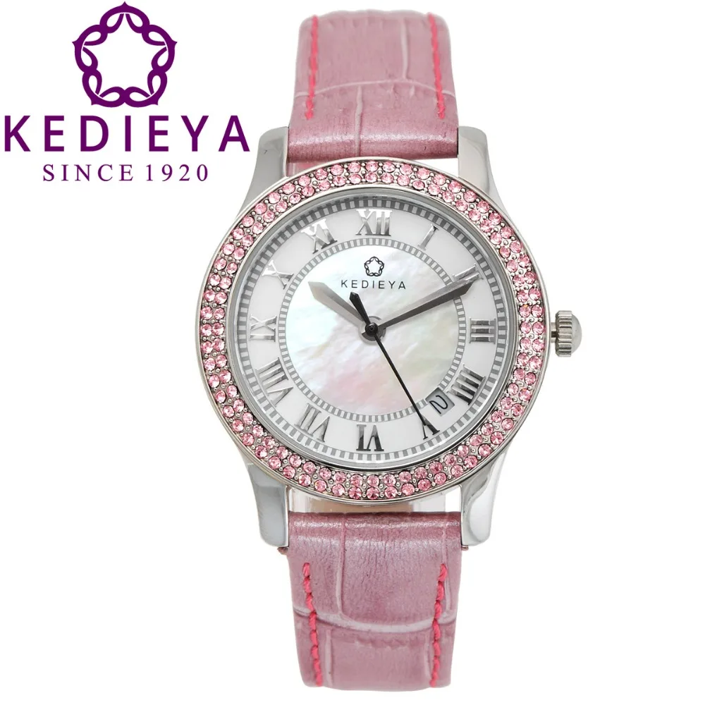 KEDIEYA Женская Люксовые Бренды Циркон Бриллиант Жемчуг Циферблат