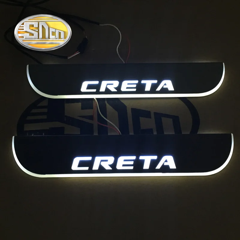 SNCN Автомобильный светодиодный дверной порог для hyundai Creta IX25 ультратонкий акриловый Динамический светодиодный светильник