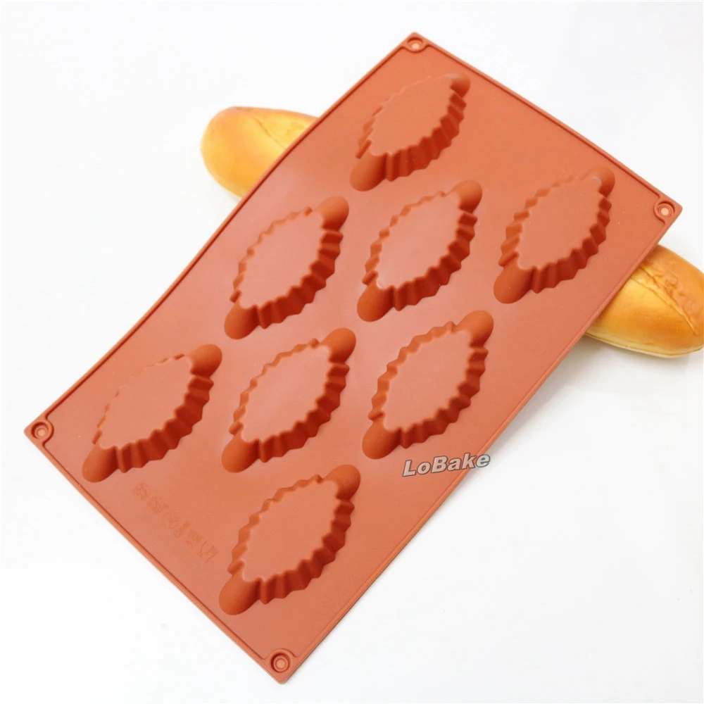 Latest 8 cavities fluted lozenge shape silicone cake mold candy cookie biscuit moldes silikon form ice cube tray DIY bakery | Дом и сад