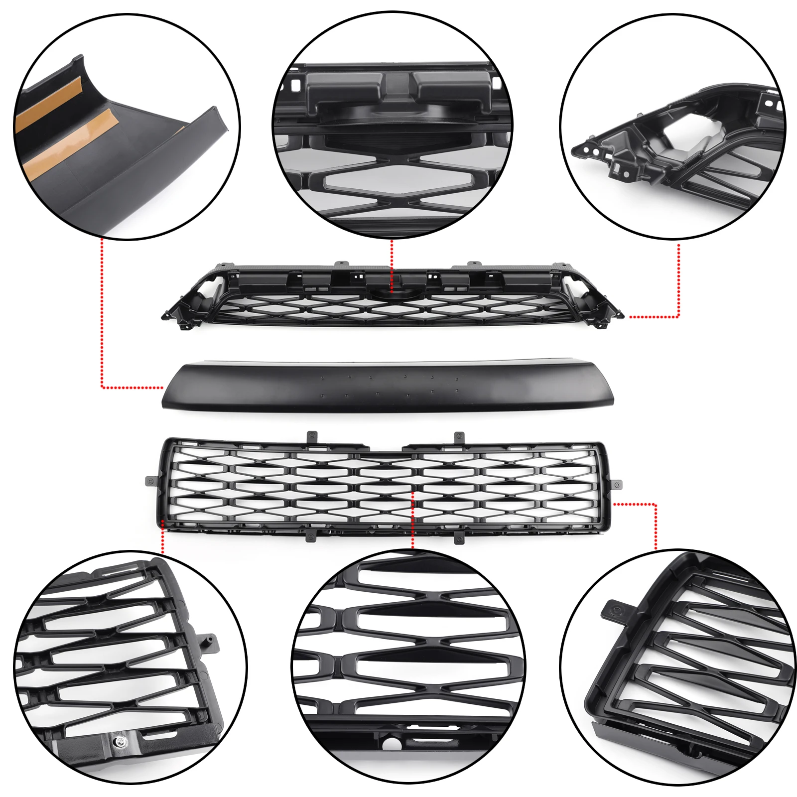 Areyourshop 3 шт передний бампер решетка Замена Комплект для Toyota 4runner TRD PRO 2014 2019