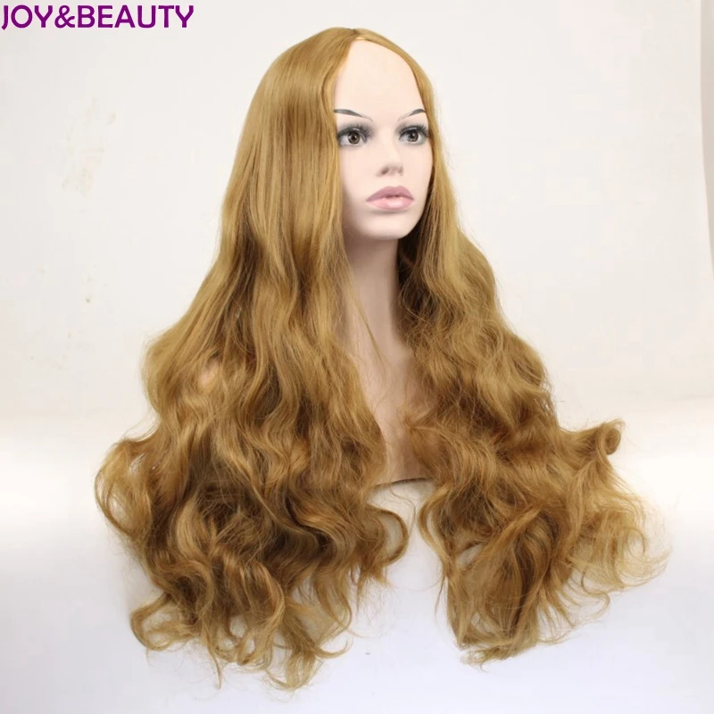 JOY & BEAUTY 28 дюймов коричневый цвет длинные волнистые парик синтетические волосы