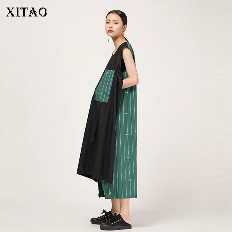 [XITAO] корейская мода новинка 2019 женское летнее свободное платье без рукавов с