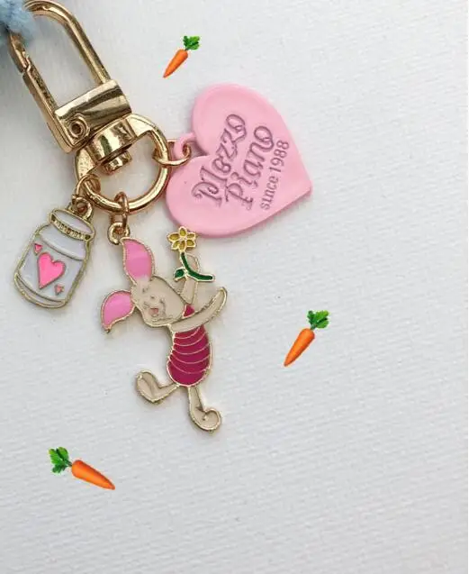Новый мультфильм Аниме Любовь Сердце свинья милый брелок для ключей ювелирные