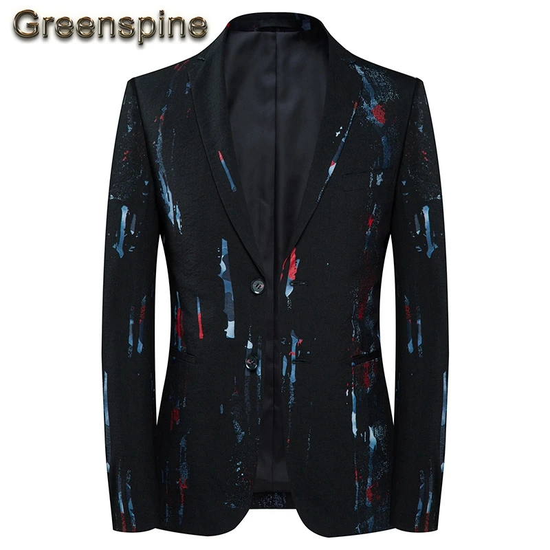 Новый Для мужчин модные Блейзер Бизнес Повседневное Slim Fit пиджак мужской пальто