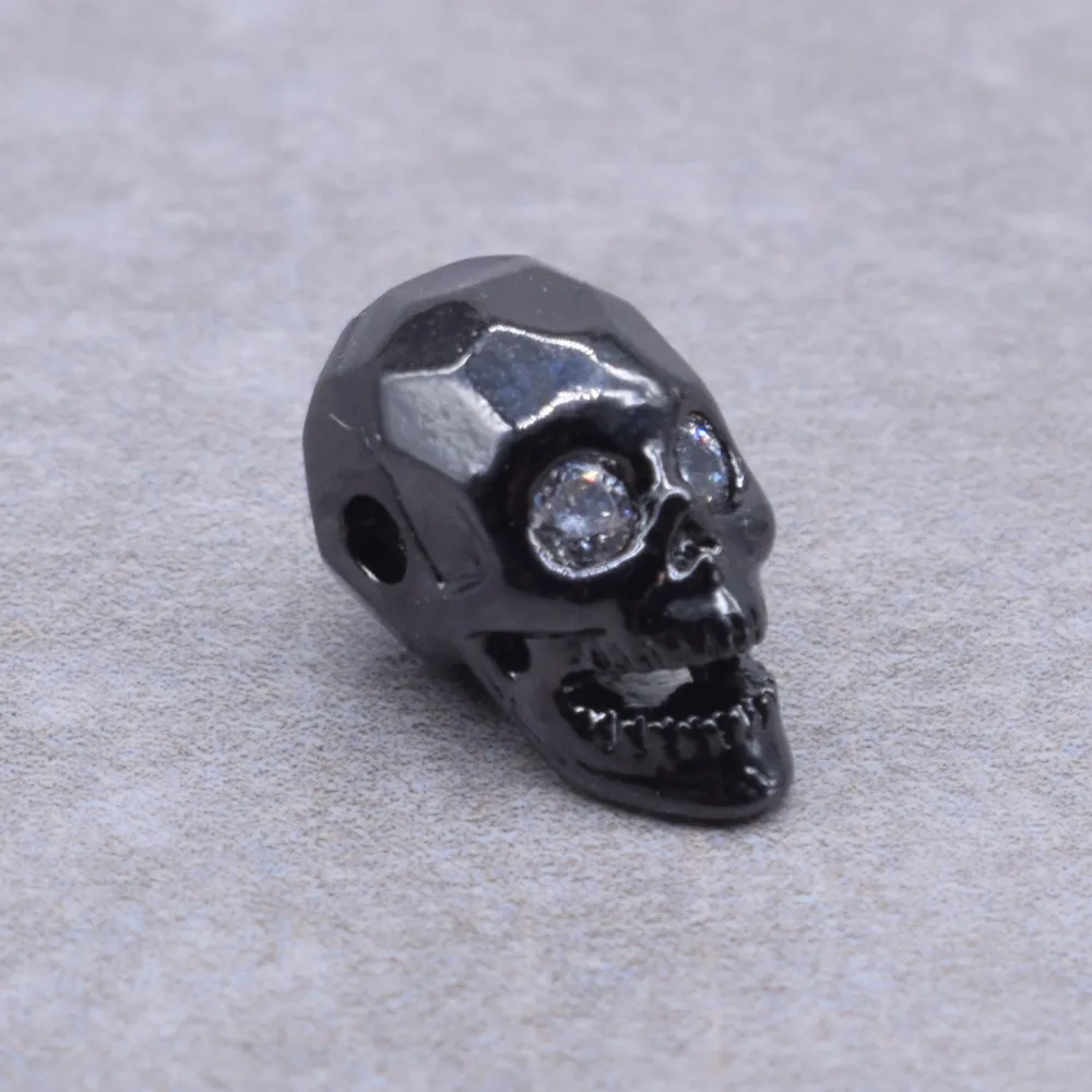 4 Pcs/Lots Skull Charm Copper Inlaid Zircon Suitable for Jewelry Making DIY Necklace Bracelet Pendant Findings Components Bijoux | Украшения
