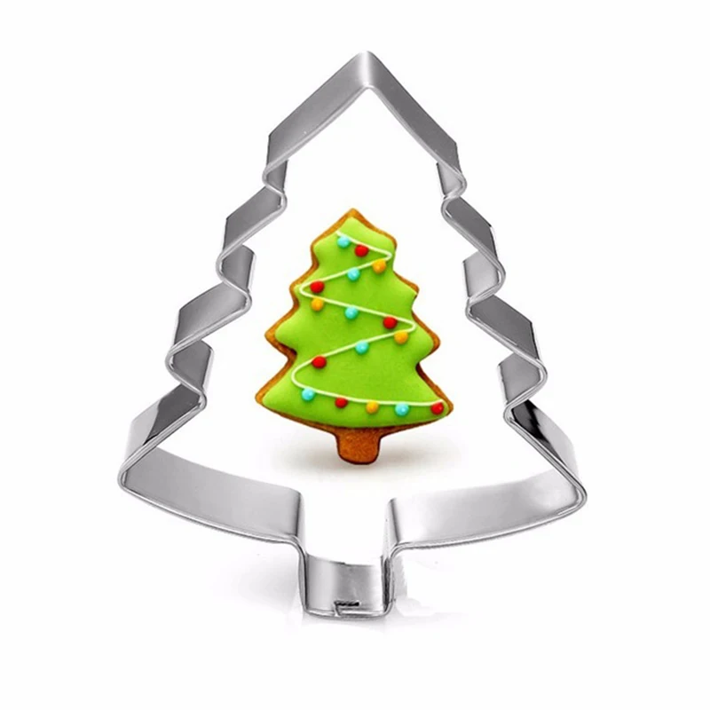 

Christmas Tree Cookie Tools Cake Stencil Kitchen Cupcake Decoration Template Mold Cookie Coffee Stencil Mold Baking Fondant