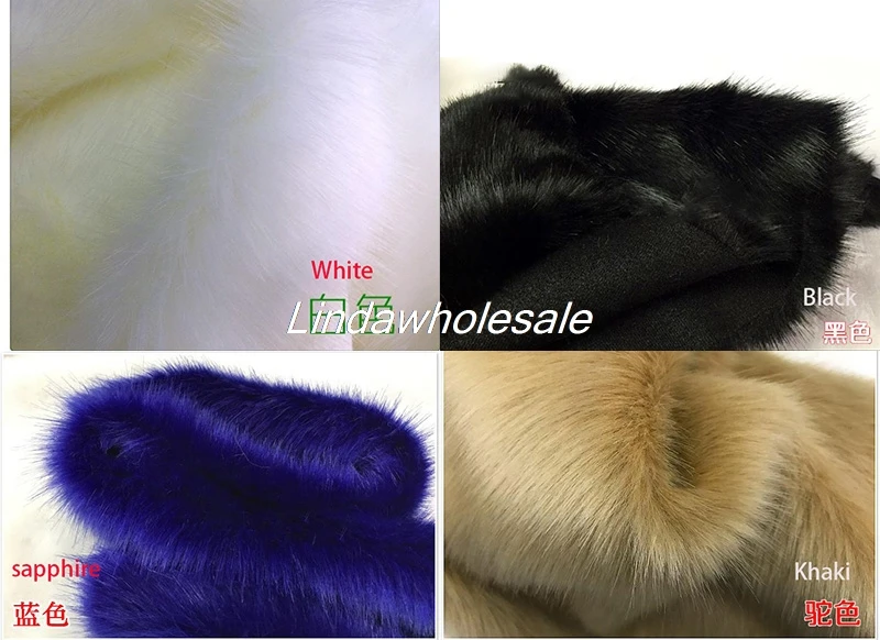 Quality pile 3-3.5cm imitation fox fur,faux fur fabric clothing  collar fur Carpet Materials,160cmX45cm(half yard)/pcs