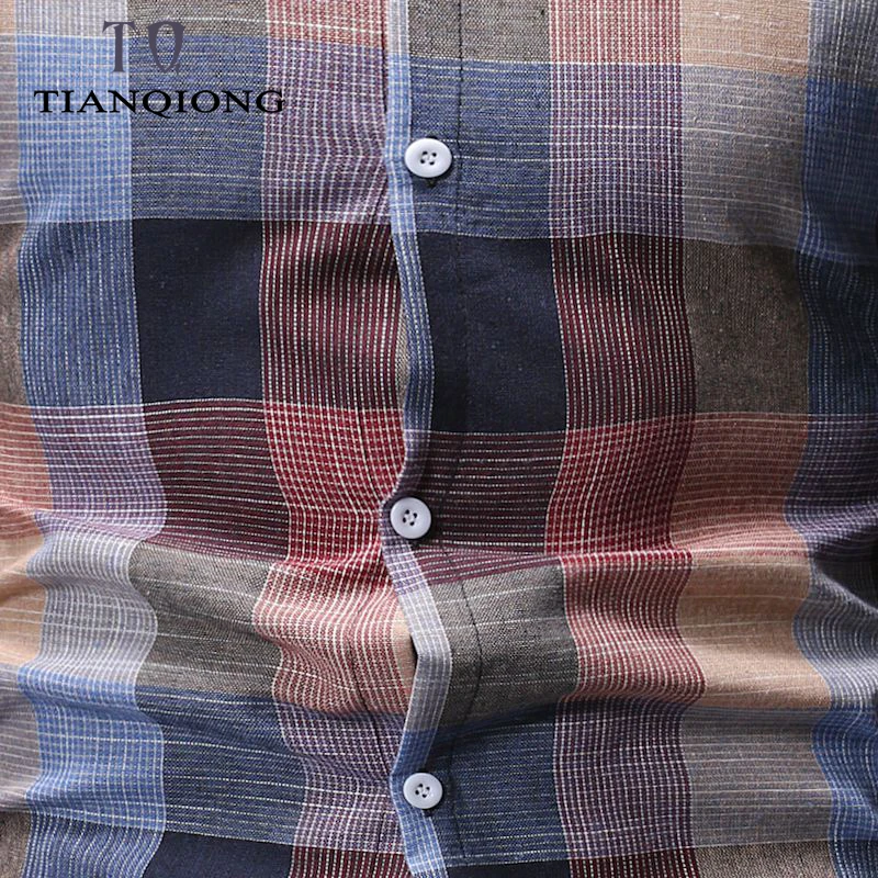 2019 Spring Autumn Fashion Men Clothes Slim Fit Long Sleeve Shirt Plaid Cotton Casual Social Plus Size M-3XL | Мужская одежда