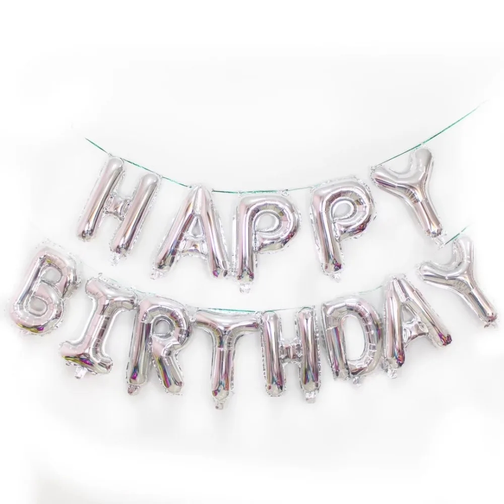 Воздушные шары Happy Birthday буквы алфавита фольгированная воздущные детские игрушки