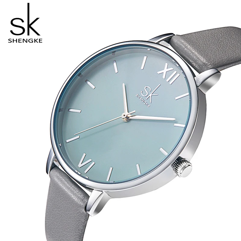 

Shengke Fashion Watches Women Casual Leather Wrist Watch Reloj Mujer 2021 SK Luxury Quartz Ladies Watches Montre Femme