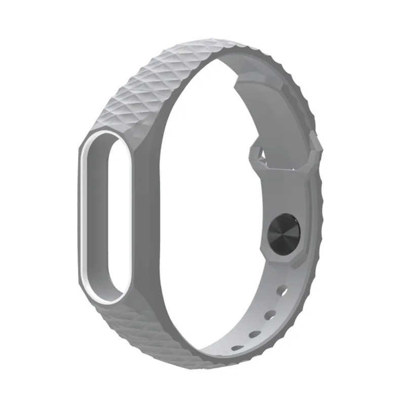 Mi jobs для Xiaomi mi Band 2 ремешок Aurora mi band 2 ремешок браслет для Xiaomi mi Band 2 Браслет Силиконовый Смарт браслет на запястье - Цвет: gray and white
