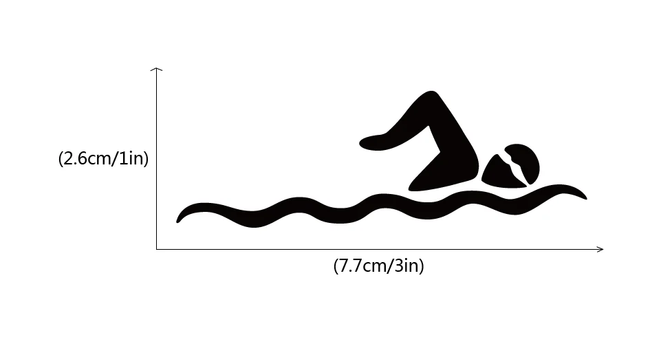 Swiming Man силуэт виниловый стикер для переключателя забавная Спортивная Настенная