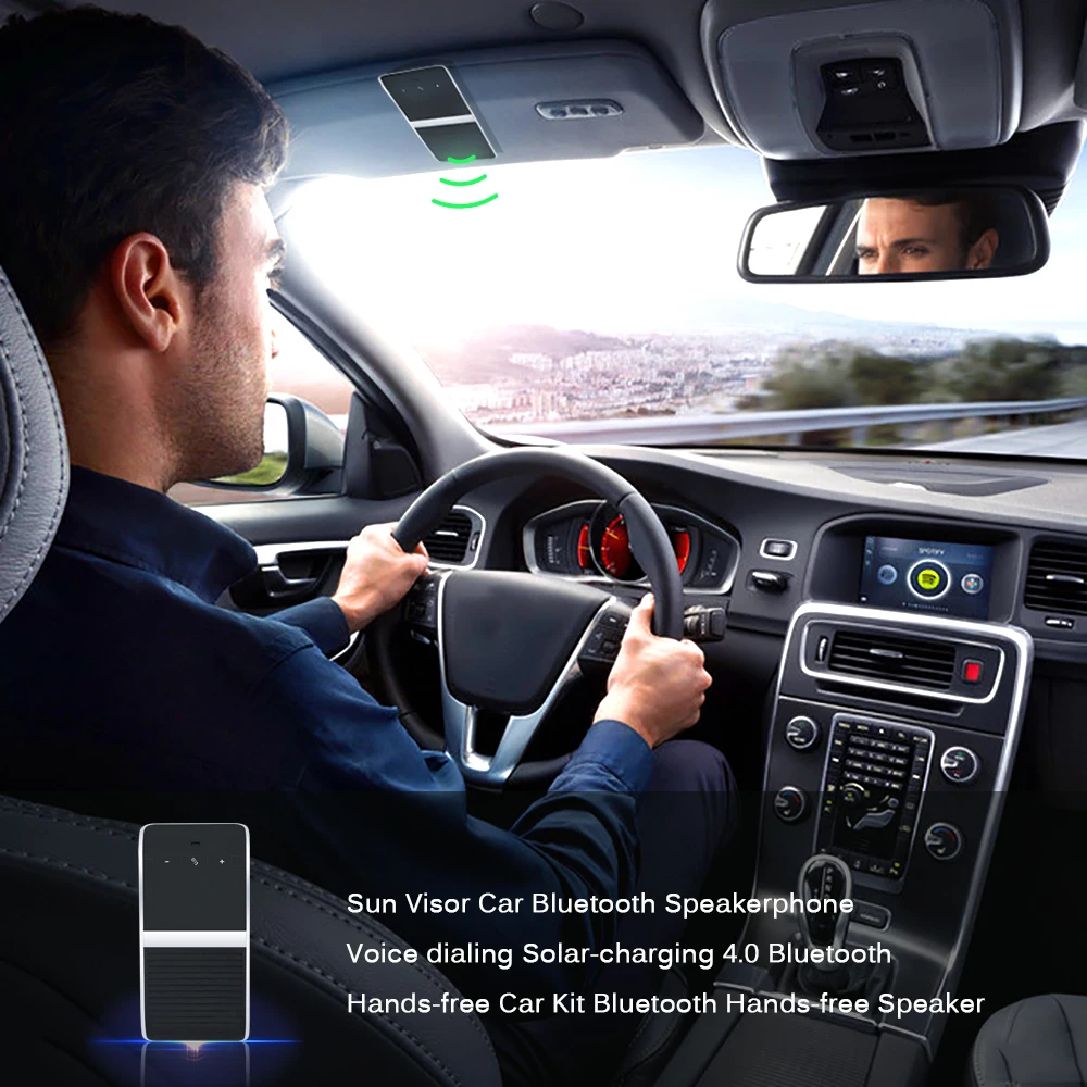 Rylybons солнцезащитный козырек беспроводной автомобильный Bluetooth комплект громкой