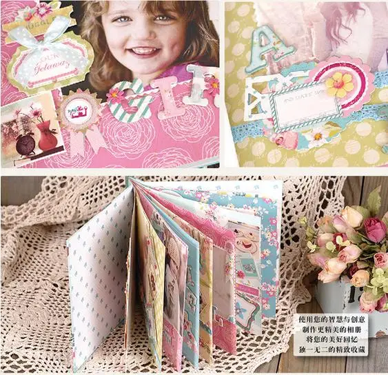 Набор сделай сам для скрапбукинга детских фотоальбомов девочек наклеек