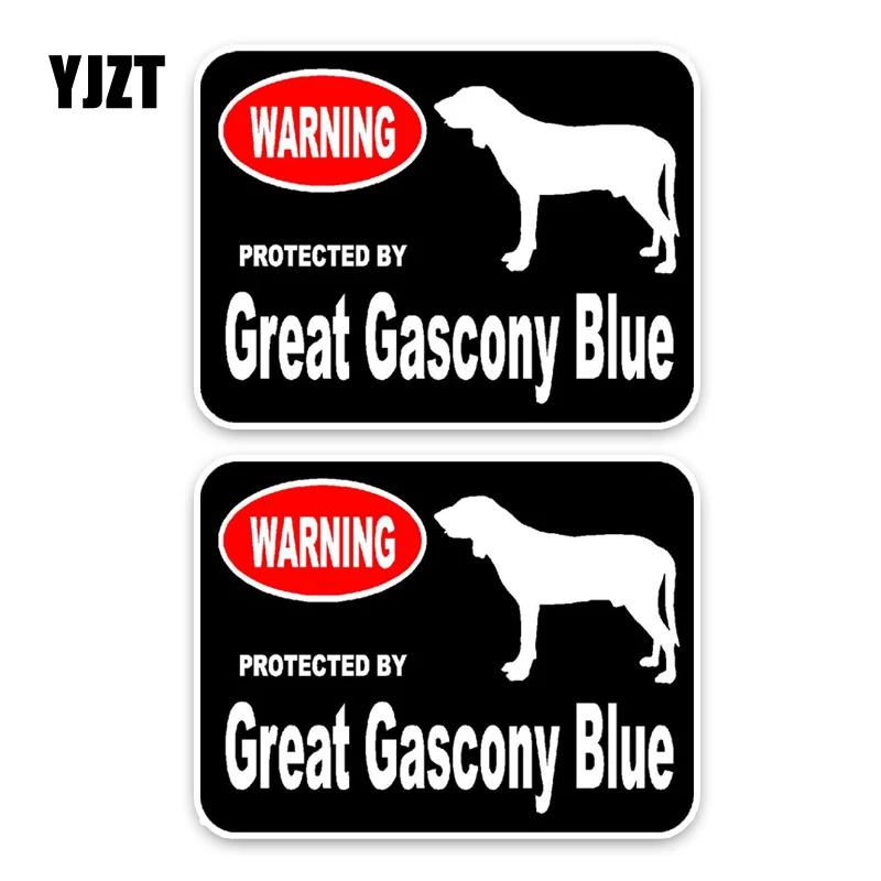 

YJZT 15*11,4 см 2X Great Gascony синяя собака хипстер мультфильм животное ПВХ стикер автомобиля C1-4561