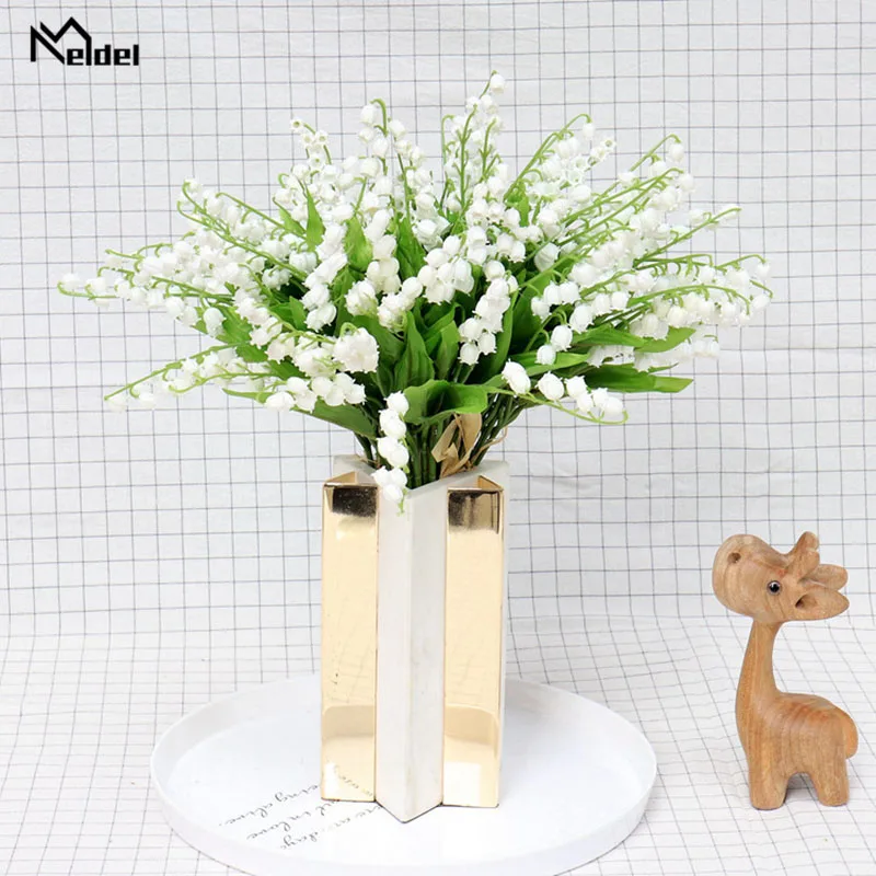 Meldel Свадебный букет подружки невесты ландыши мини букет цветов Convallaria DIY вечерние украшения для дома