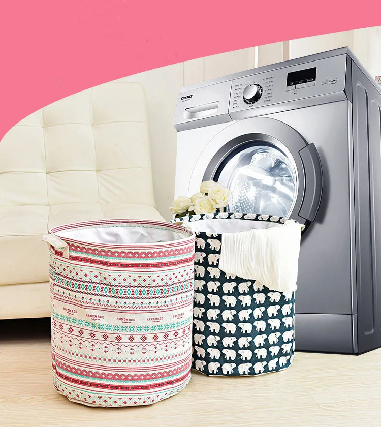 1 предмет Новинка Закка Линен Водонепроницаемый корзина для хранения складные