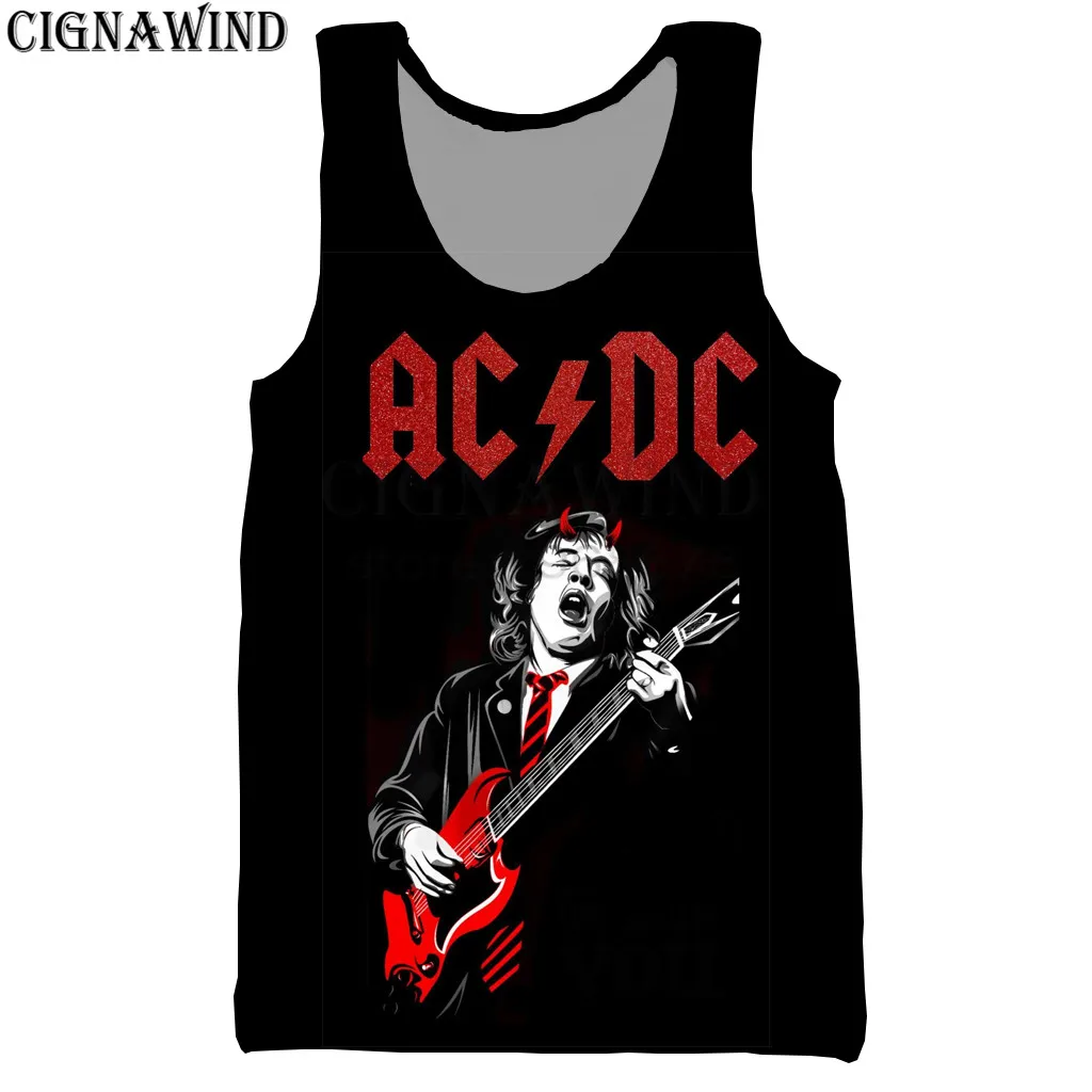 Модный крутой жилет для мужчин/женщин, хип-хоп, AC/DC, рок-группа, 3D принт, жилеты, повседневный стиль Харадзюку, уличная одежда, бодибилдинг, топы - Цвет: 03