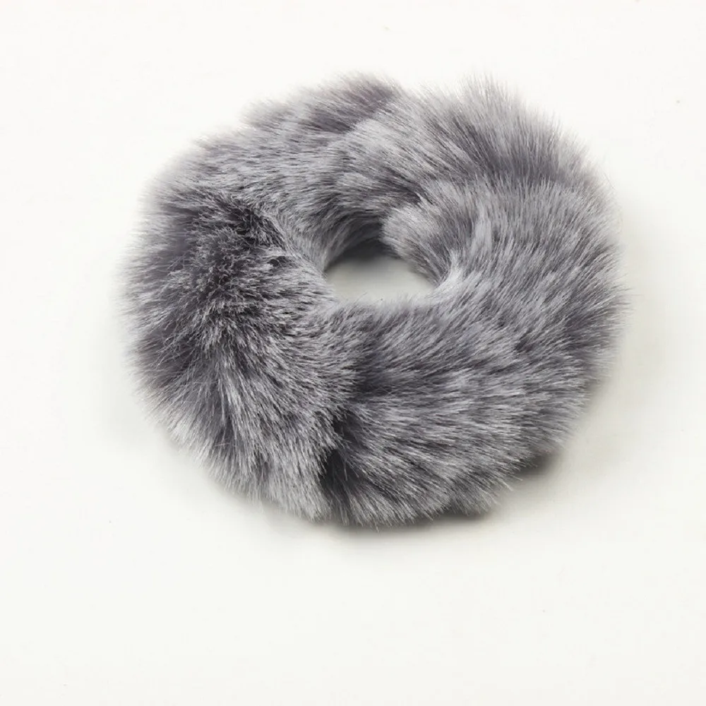 Резинка для волос с кроличьим мехом 1 шт. эластичная резинка держатель хвоста