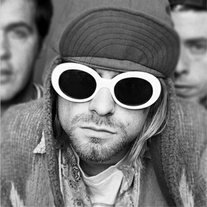 Солнцезащитные очки NIRVANA Kurt Cobain овальные в стиле ретро для мужчин и женщин |
