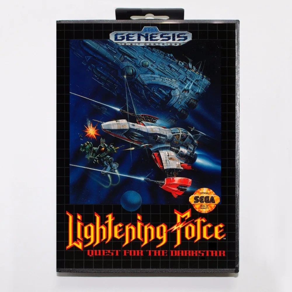 Игровой картридж Lightening Force 16 бит игровая карта MD с розничной коробкой для Sega Mega Drive
