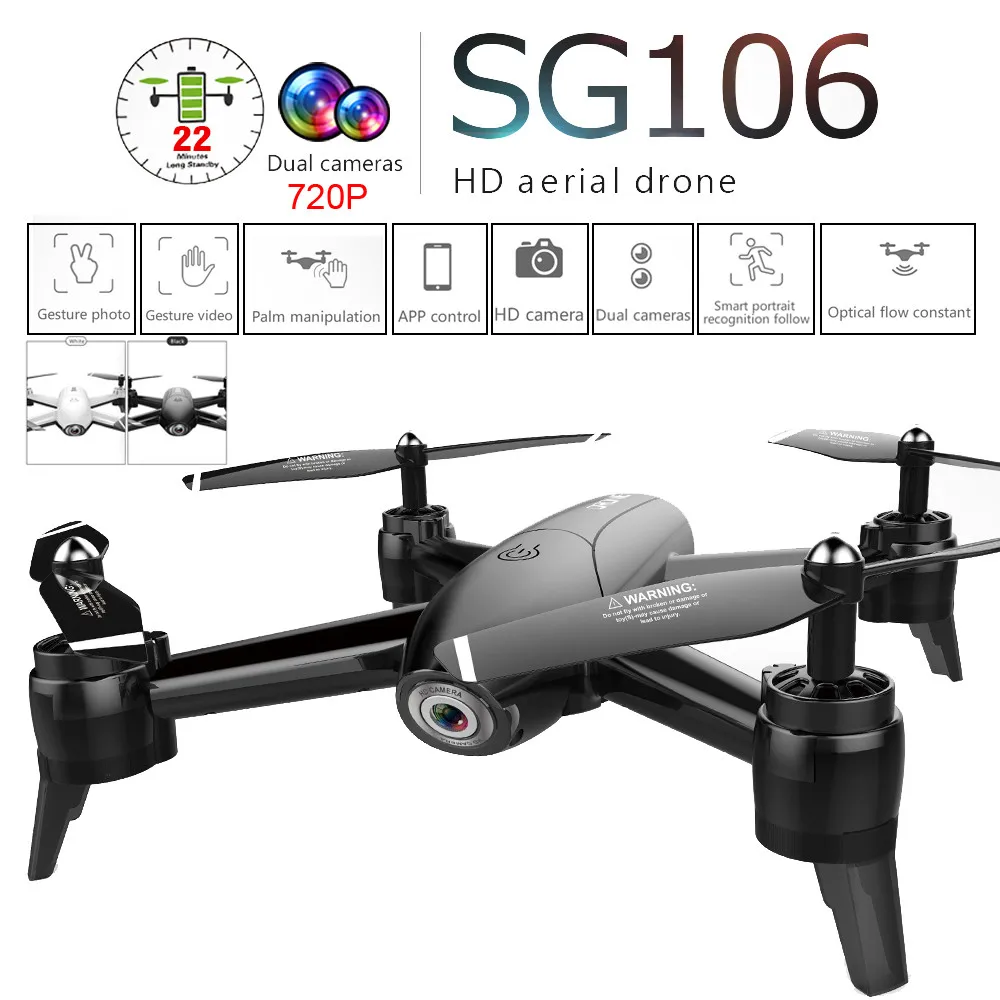 SG106 2 4 Ghz 4CH WiFi FPV оптический поток двойной 720P HD камера образовательный RC