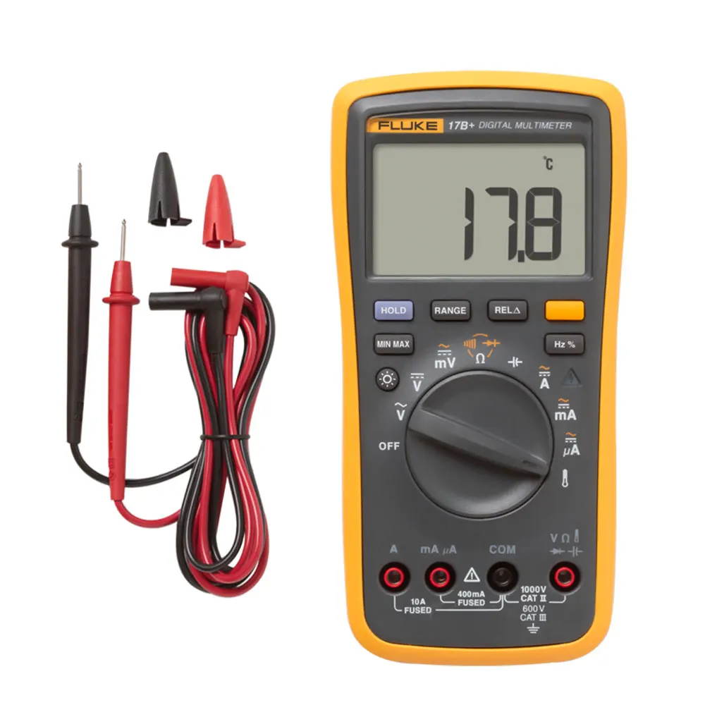 FLUKE F17B + цифровой мультиметр Профессиональный 4000 отсчетов портативный AC/DC