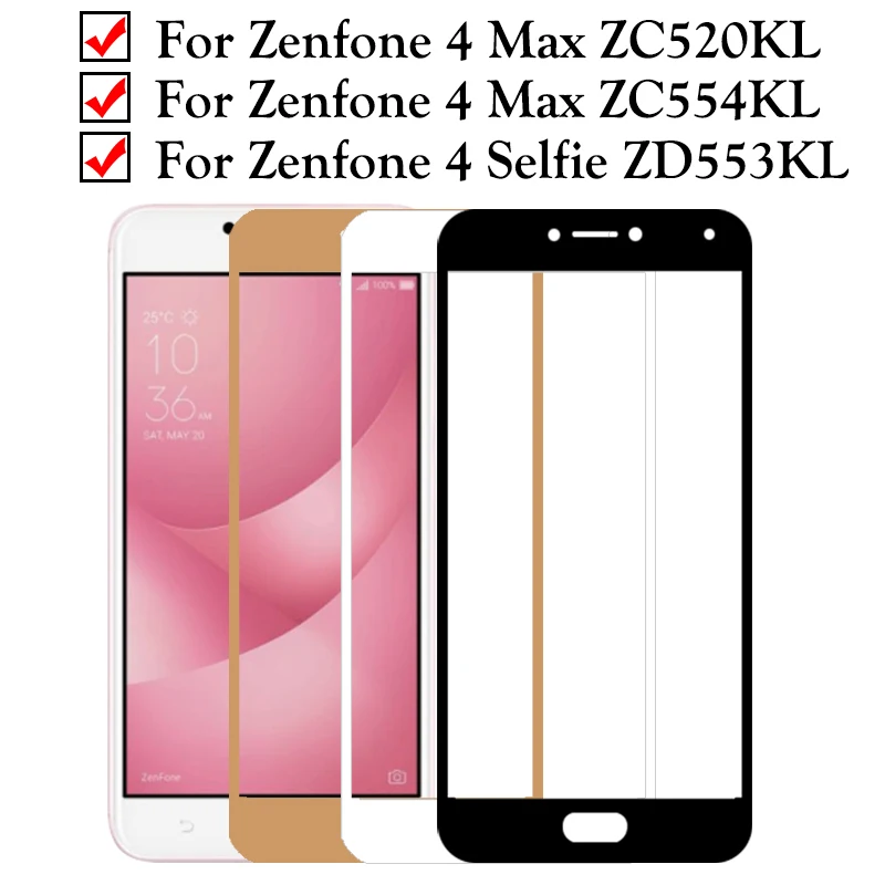 Полное покрытие Защитное стекло для Asus Zenfone 4 Max ZC554KL ZC520KL защита экрана Tremp Selfie ZD553KL