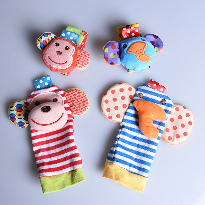 1 пара детские мягкие колокольчики ручной ремешок погремушки игрушки Bebe