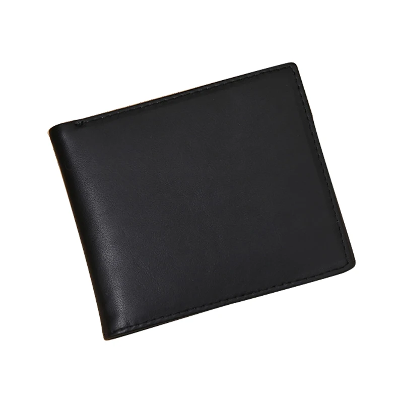 

Genuine Leather Men Purse RFID Blocking Credit Card Holder Antitheft Scanning Male Short Wallet Money Bag