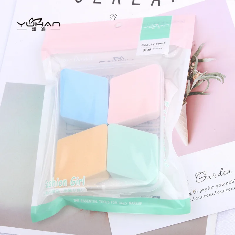 4 шт./компл. Алмазная косметика спонж для макияжа основа лица крем растушевка