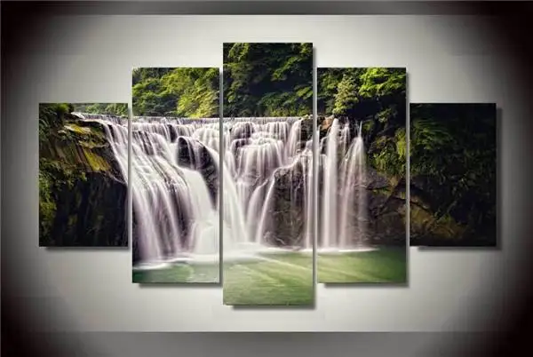 Hd печатная картина с природными водопадами на холсте украшение комнаты печать