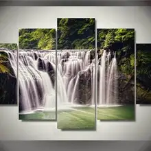 Hd печатная картина с природными водопадами на холсте украшение