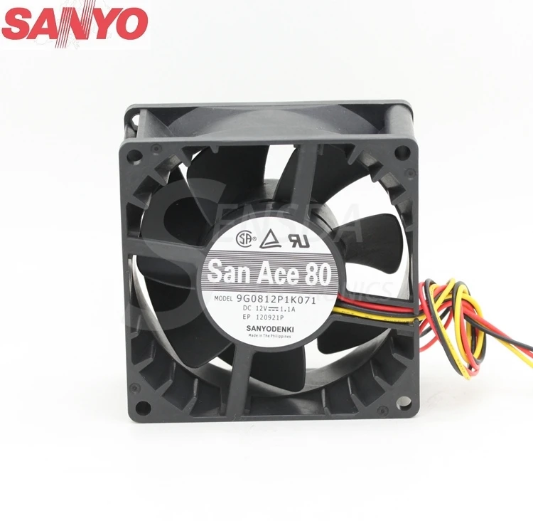 

Оригинальный Для Sanyo 9G0812P1K071 8038 80 мм 8 см DC 12 В 1.8A 4wie серверный инвертор промышленные Охлаждающие вентиляторы, воздуходувка