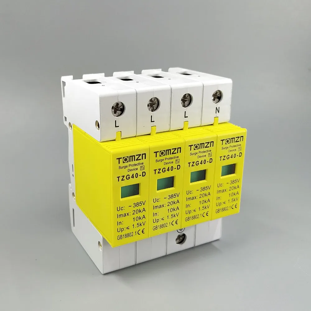 House Surge Protector Dispositivo Protetor de Baixa Tensão Prendedor ac Spd 3p Mais n 10ka 20ka 385vac