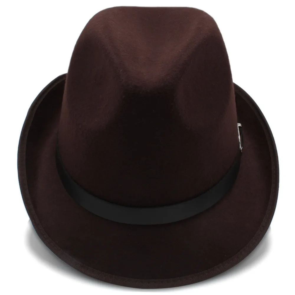 Женская шапка Chapeu Feminino для леди, зимняя, осенняя, шерстяная, фетровая шляпа Хомбург, джазовая шляпа, размер 57 см