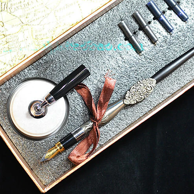 Ручка перьевая Винтажная с 4 чернилами и держателем для ручек|fountain pen set|pen setfountain |