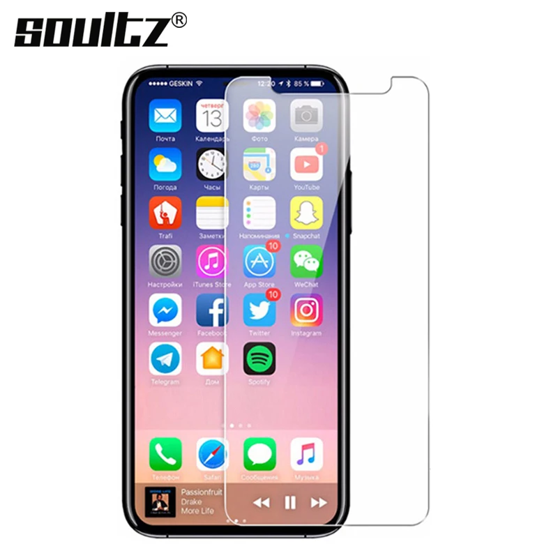Soultz 9H 2.5D прозрачная защитная пленка для экрана iPhone X 5 8 &quotзакаленное стекло Apple Plus