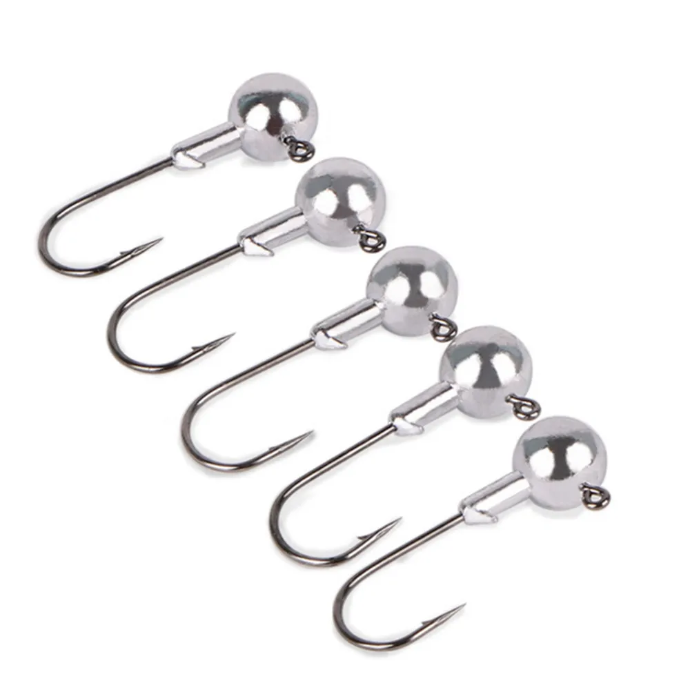 

5PCS/Lot Quality Lead Jig Head Fishing Hook 2g 3.5g 7g 10g 12g 14g 20g 25g 28g Jig Hooks Soft Lure Worm Jig Hook For Fishing