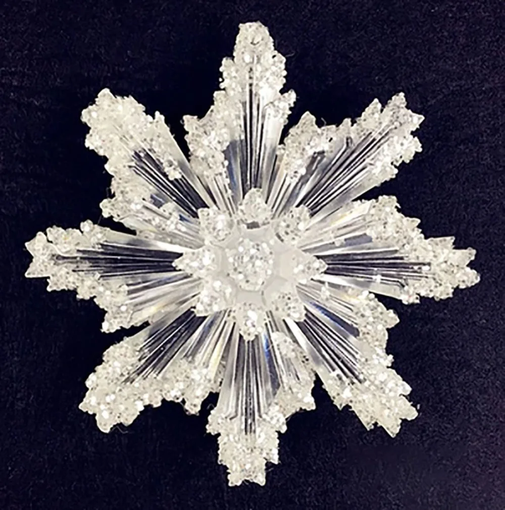 (Упаковка из 6) акриловая блестящая Снежинка для рождественской елки украшения