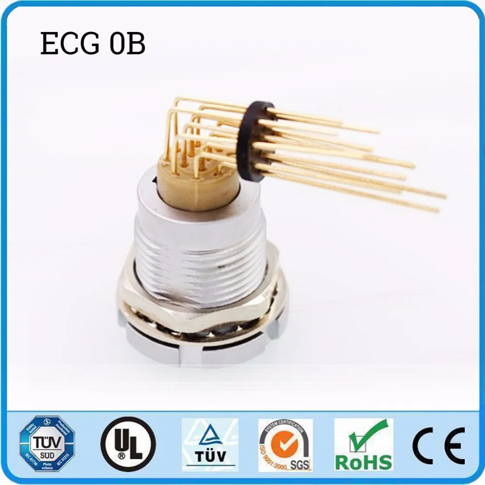 LEMO металлический круглый разъем ECG 0B 2 3 4 5 6 7 9 контактный локоть гнездо для