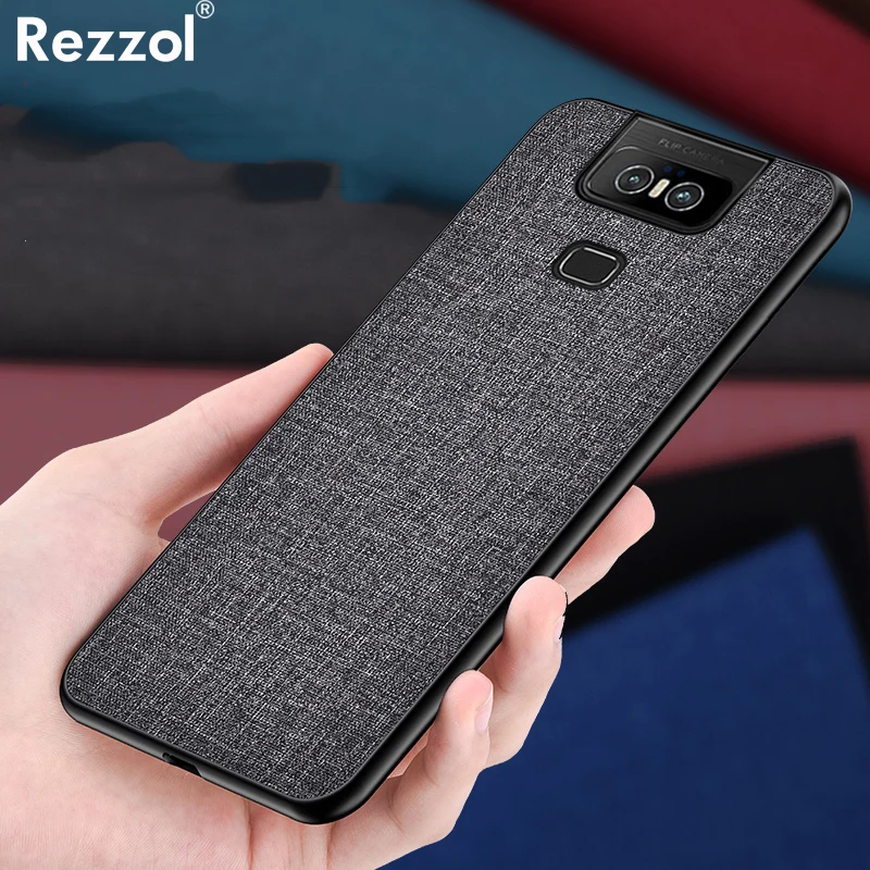Ткань жесткий поликарбонатный чехол для Asus Zenfone 6 ZS630KL чехол мягкий TPU бампер задняя крышка для Asus Zenfone 6Z простой ударопрочный Чехол Чехлы