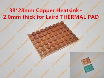 

Медный теплоотвод 38*28 мм, толщина 2,0 мм, для Laird, термопрокладка, MINI PCI-E интерфейс, для ноутбука, настольного компьютера, встроенный беспроводн...