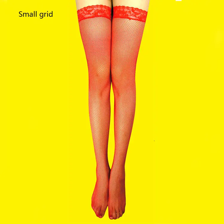 Small net red Эластичные высококачественные чулки, 5 цветов, Модные женские сексуальные сетчатые колготки в сеточку - Цвет: Small net red