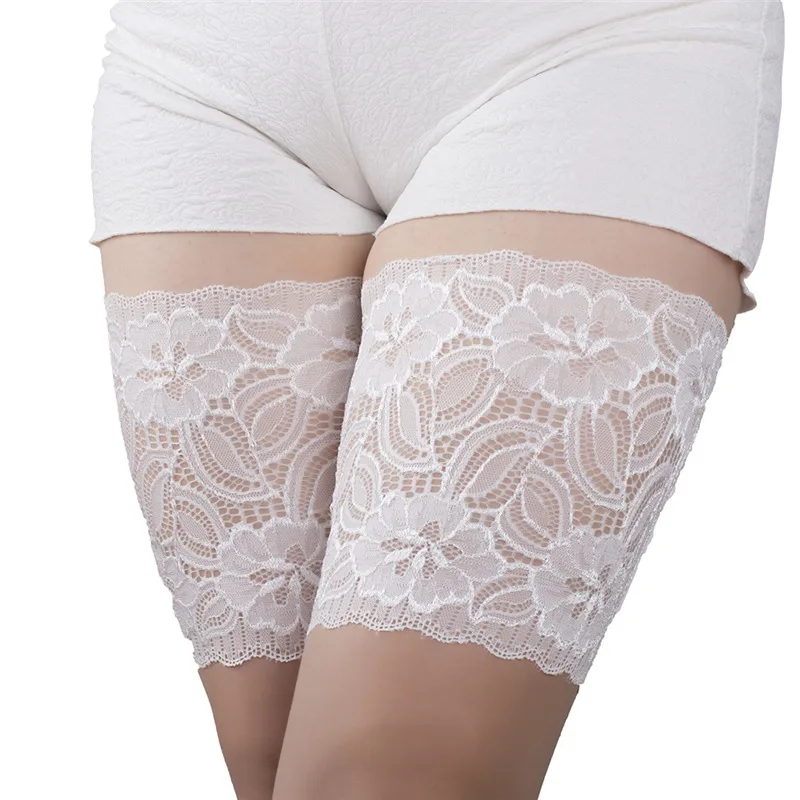 Style 2 White 1 пара, сексуальные кружевные подвязки для бедер, женские, плюс размер, белье, силиконовое, анти-трение, нескользящие носки до бедер, прозрачные гетры - Цвет: Style 2 White