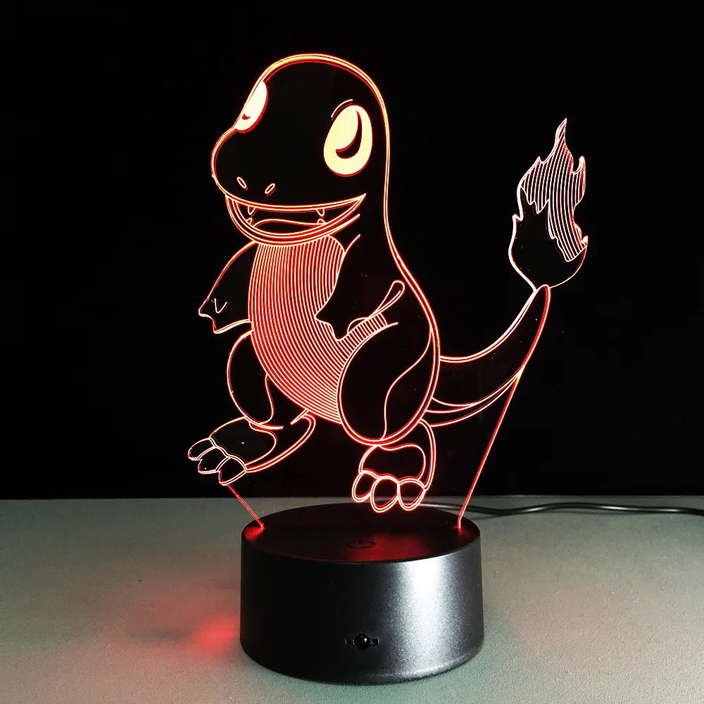 Оригинальный Takara Tomy Покемон Сквиртл Пикачу светильники 7 Цвет изменение покебол