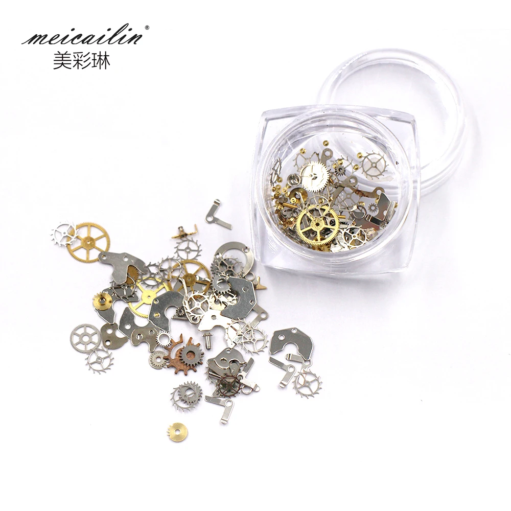 1 коробка ультра-тонкие Стразы в стиле панк для ногтей шпильки 3D украшения ногти